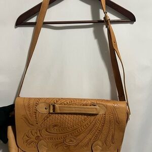 Sergios Collection Embossed Shoulder Bag